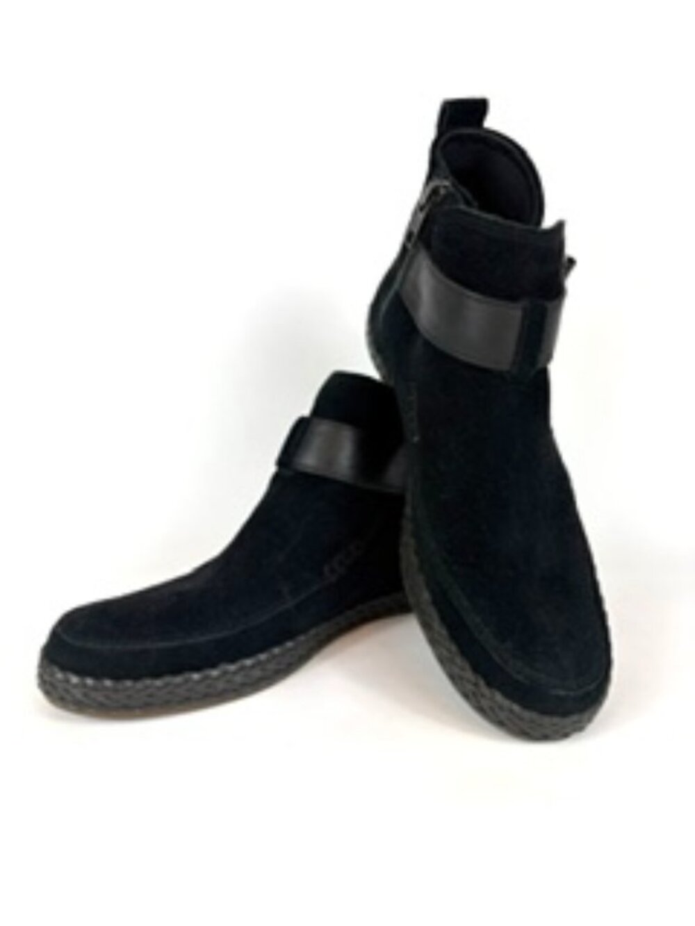 UGG Bootie/Ankle Boot, Black leather suede, moccasin toe, #1103573-Size 6.5